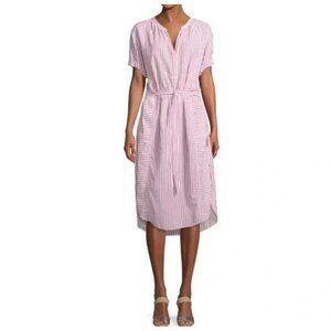 Xirena Chennedy Striped Cotton Tunic Midi Dress